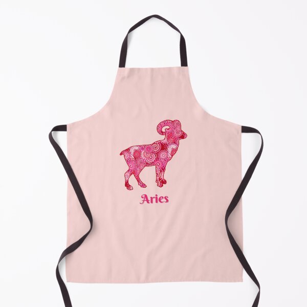 Item preview, Zodiac Sign for Aries in a Coral Red Fractal Pattern designed and sold by Marymarice.