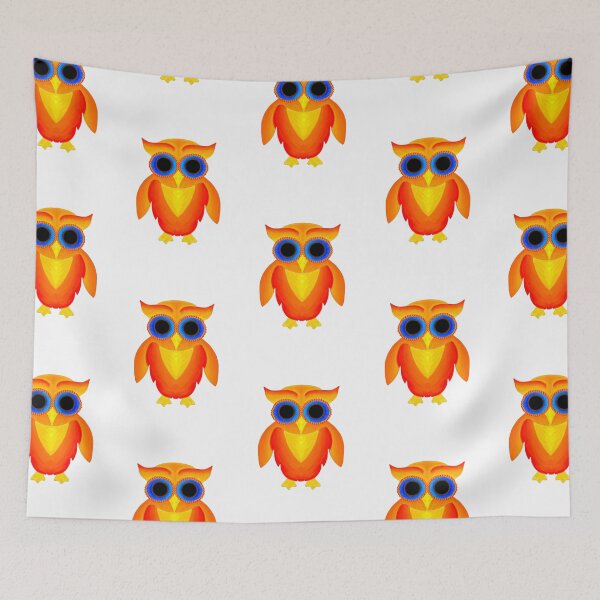 Item preview, colourful owl designed and sold by Perggals© - Stacey Turner.