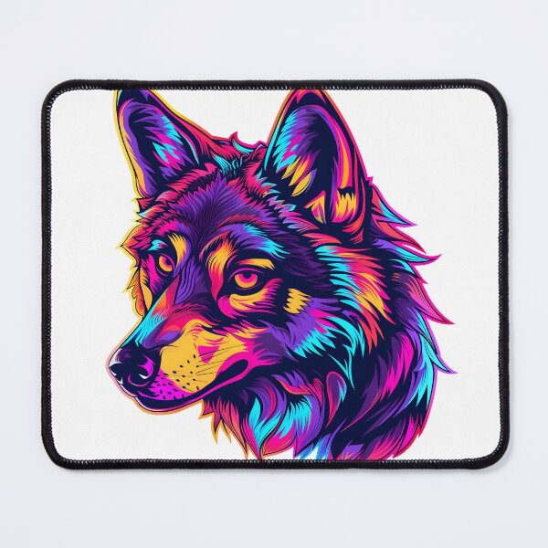 Item preview, wolf vibrant colors designed and sold by marco2r.