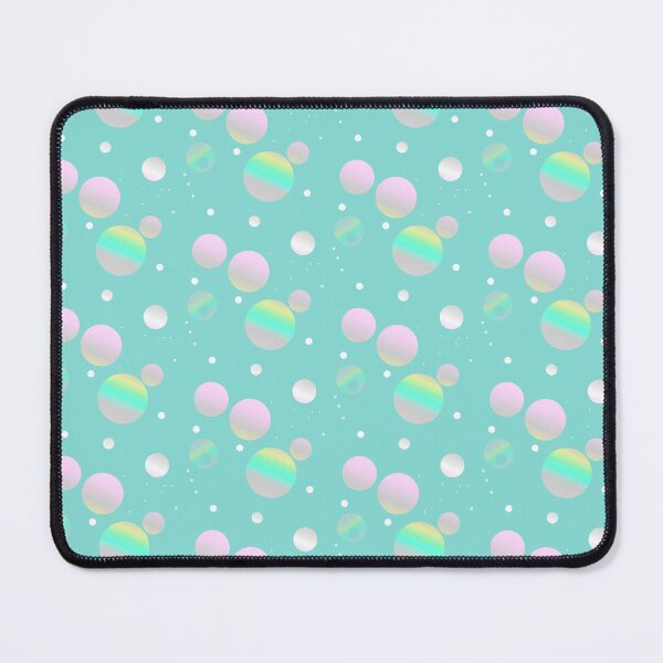 Item preview, Pale turquoise pink circle pattern | aesthetic pastel teal pink dots designed and sold by lausn.