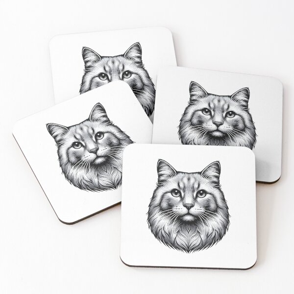 Item preview, Minimalist Black and White Cat Sticker - Sleek Feline Design designed and sold by PandaTShirtShop.