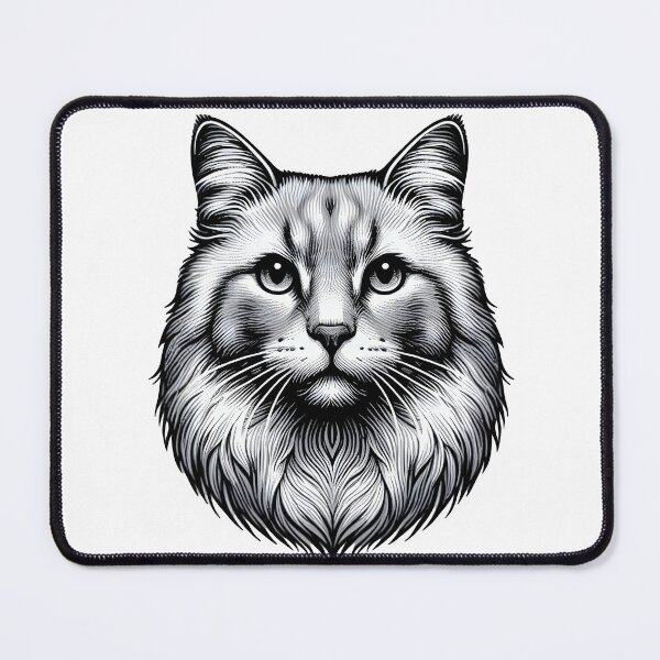 Item preview, Minimalist Black and White Cat Sticker - Sleek Feline Design designed and sold by PandaTShirtShop.
