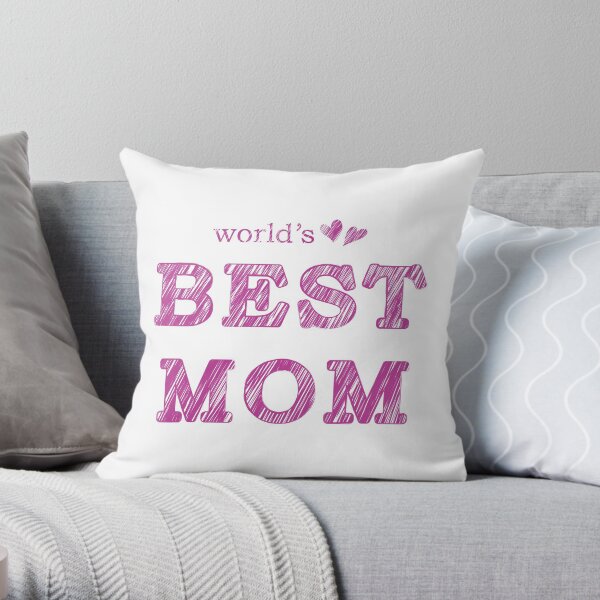 World’s Best Mom Text Design Nr. 02 Throw Pillow