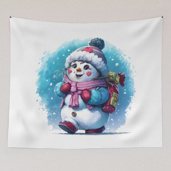 Item preview, little chubby cute snowman loves, Carrying things designed and sold by Firas Aljazzar.