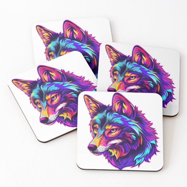 Item preview, wolf vibrant colors style vector (ai art) designed and sold by marco2r.