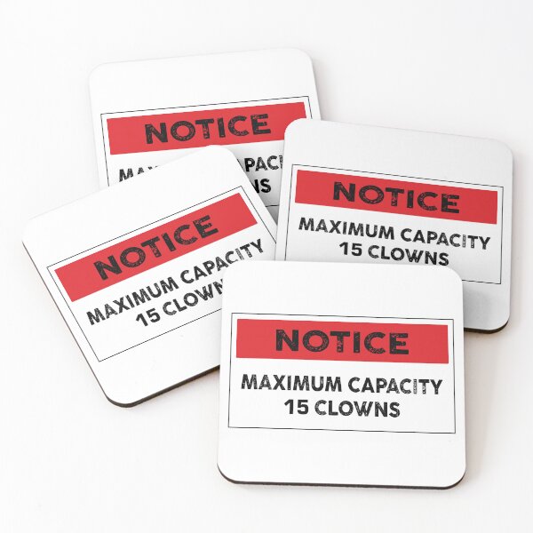 Item preview, Notice Maximum Capacity 15 Clowns Bumper designed and sold by BUMPER-STICKERS.