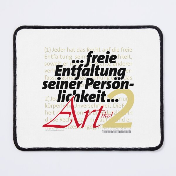 Item preview, "Free development of personality" - Article 2 | Basic Law of the Federal Republic of Germany designed and sold by Brunhilde1001.
