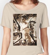 Rebel model steph art4 Women's Relaxed Fit T-Shirt