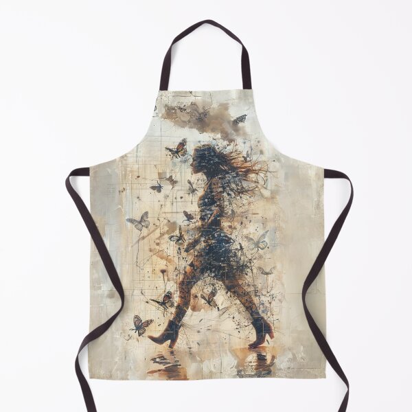 Item preview, Woman Walking in the City with Butterflies Art designed and sold by Obsidian Ink by Wilshire.