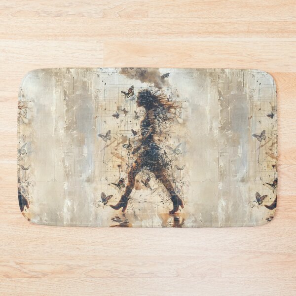 Item preview,  Woman Walking in the City with Butterflies Art  designed and sold by Obsidian Ink by Wilshire.
