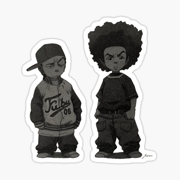 Item preview, Boondocks Huey & Riley Drawing by Simon Born 2024 designed and sold by simonbornsinner.