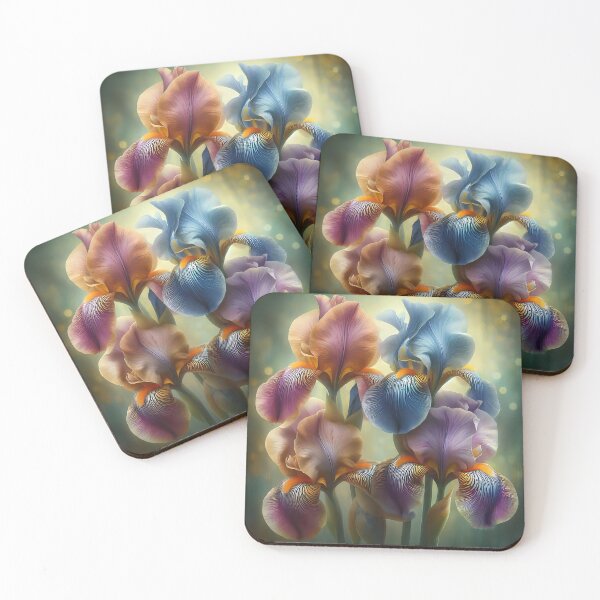 Item preview, Flores de iris multicolores designed and sold by CattyCornerPOD.