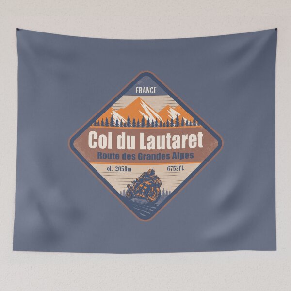 Item preview, Col du Lautaret France Motorcycling Mountain Design designed and sold by CynthiaGraphics.