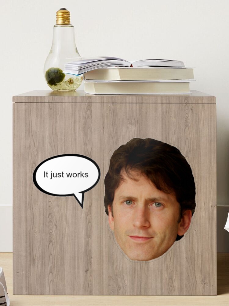 Todd Howard It Just Works Sticker for Sale by GraphicTease