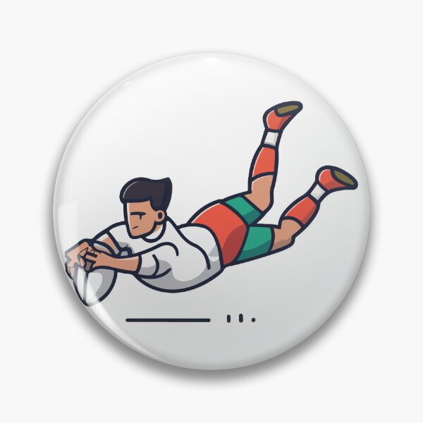 Item preview, Dynamic Rugby Player Try Dive Sticker designed and sold by NiftyWrx.