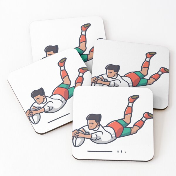 Item preview, Dynamic Rugby Player Try Dive Sticker designed and sold by NiftyWrx.
