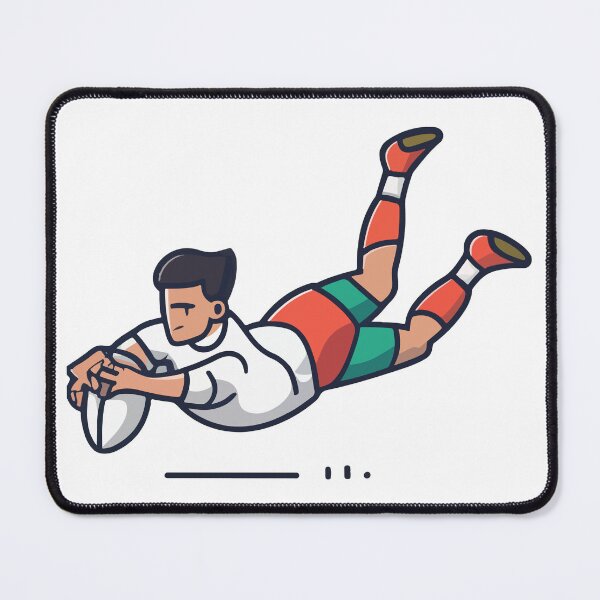 Item preview, Dynamic Rugby Player Try Dive Sticker designed and sold by NiftyWrx.