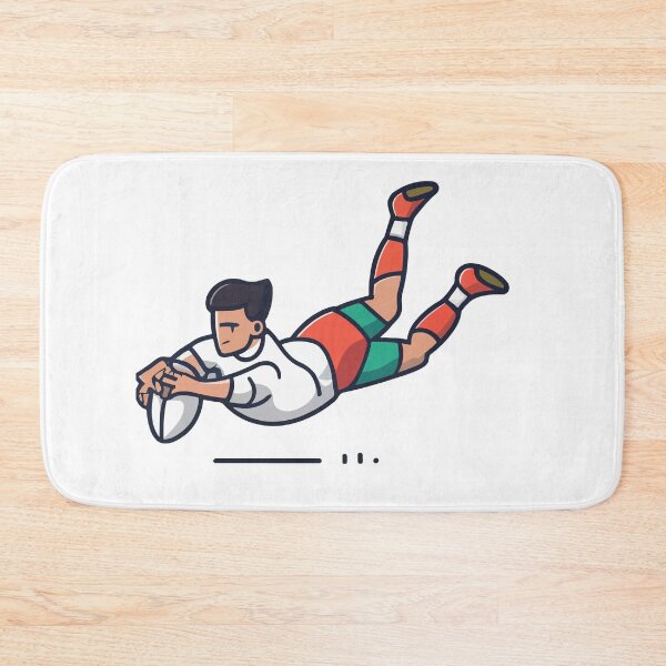 Item preview, Dynamic Rugby Player Try Dive Sticker designed and sold by NiftyWrx.