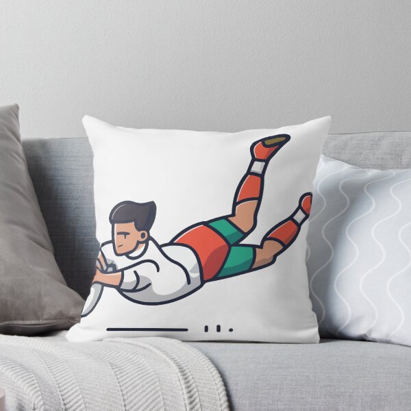Item preview, Dynamic Rugby Player Try Dive Sticker designed and sold by NiftyWrx.