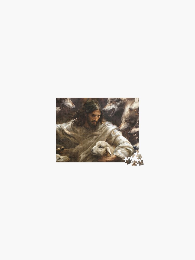 Thumbnail 1 of 2, Jigsaw Puzzle, Jesus I Trust in You designed and sold by phatpuppyart.