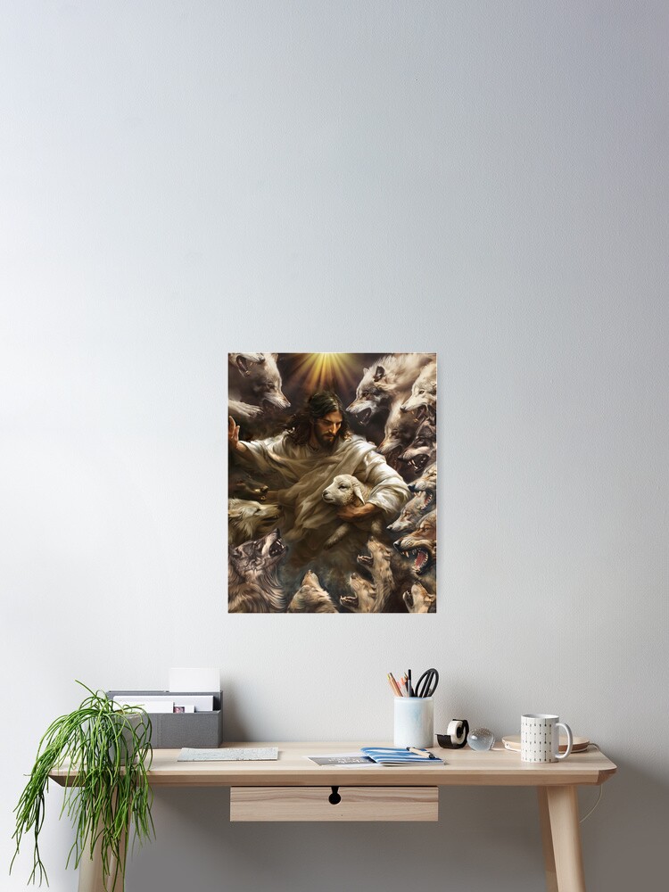 Thumbnail 2 of 3, Poster, Jesus I Trust in You designed and sold by phatpuppyart.