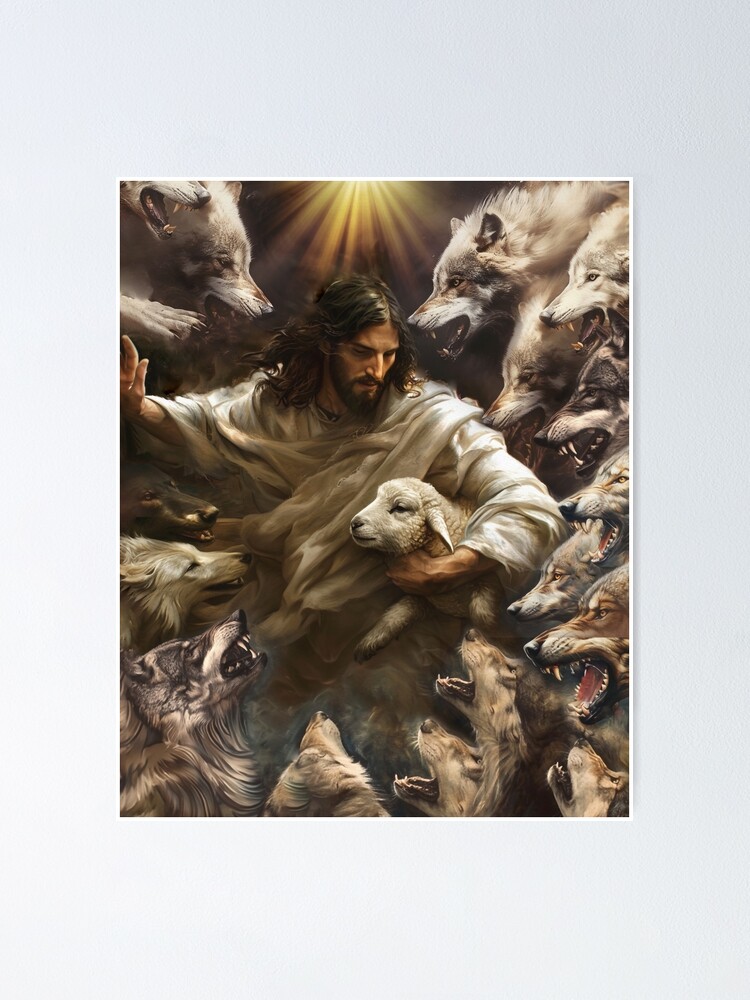 Thumbnail 1 of 3, Poster, Jesus I Trust in You designed and sold by phatpuppyart.