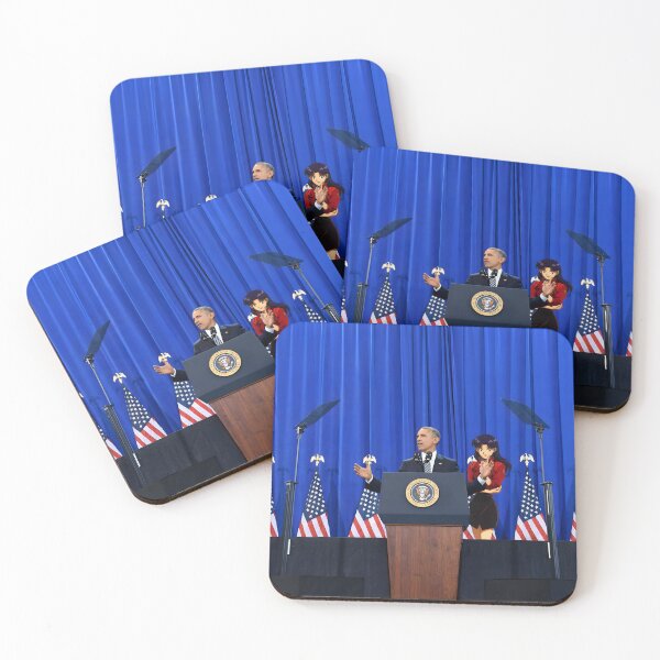 Item preview, Misato Katsuragi and Barack Obama designed and sold by 1qht.