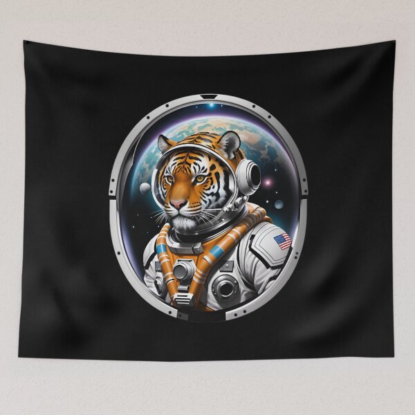 Item preview, Cool Tiger Astronaut In Space designed and sold by TheArtOfPat.