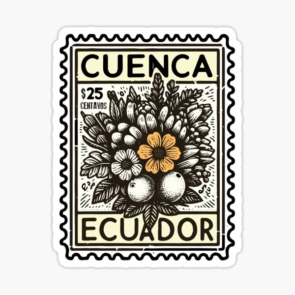 Item preview, Vintage Postage Stamp Flores Cuenca, Ecuador designed and sold by marilustrado.