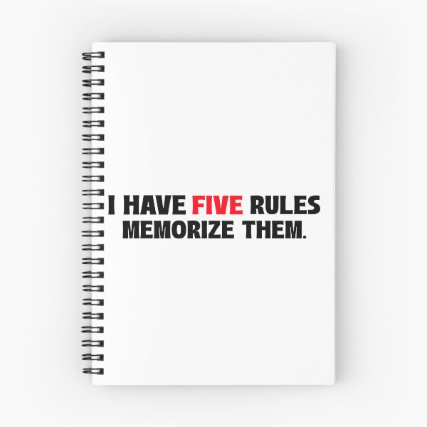 Item preview, I Have 5 Rules. Memorize Them.  designed and sold by ZenStitchMotifs.