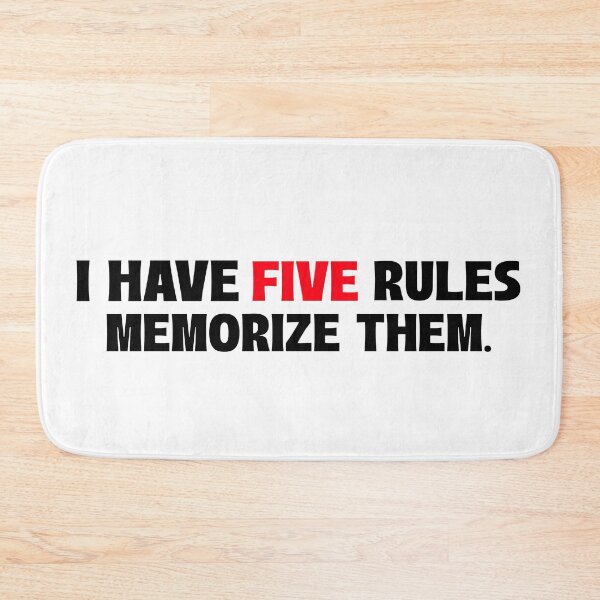 Item preview, I Have 5 Rules. Memorize Them.  designed and sold by ZenStitchMotifs.