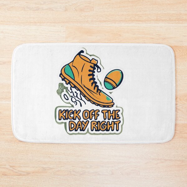 Item preview, Rugby Boot and Ball 'Kick Off The Day Right' designed and sold by NiftyWrx.