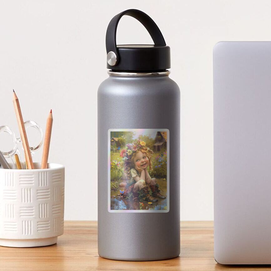 Item preview, Holographic Sticker designed and sold by phatpuppyart.