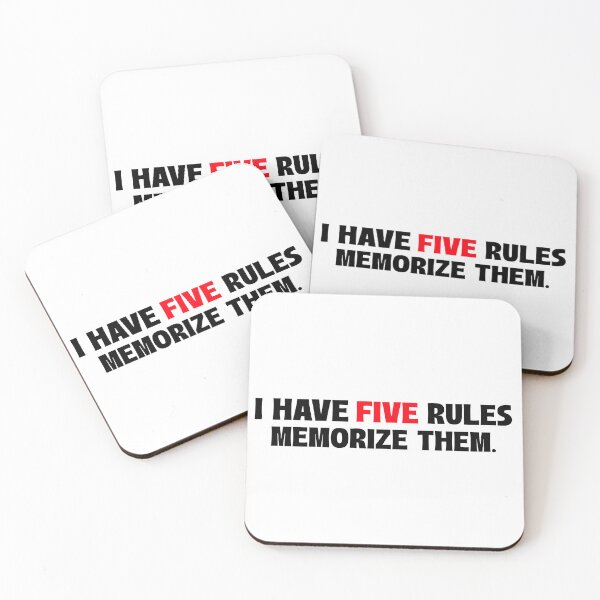 Item preview, I Have 5 Rules. Memorize Them.  designed and sold by ZenStitchMotifs.