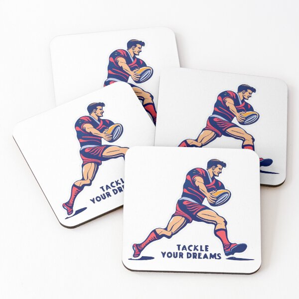 Item preview, Tackle Your Dreams - Abstract Rugby Player Design designed and sold by NiftyWrx.