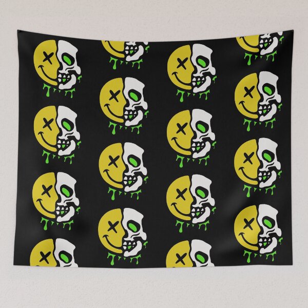 Item preview, Trippy Skull aesthetic smiley face designed and sold by ZillyDesign99.