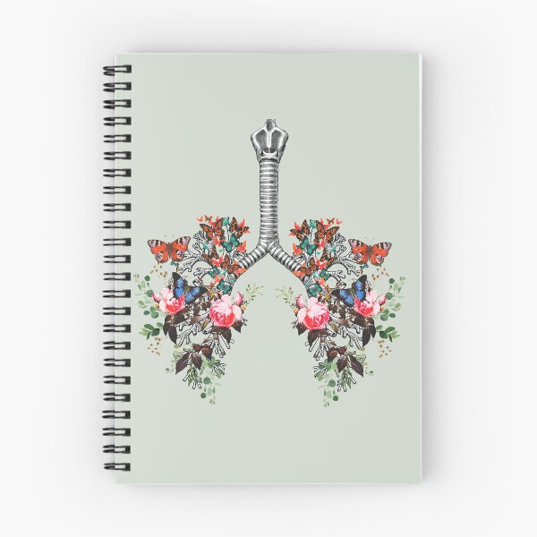Artikelvorschau, Lungen mit floraler Kletterpflanze und Zweigen, lila und grün, Krebsbewusstsein, Blütenblumen, Anatomie, Aquarell entworfen und verkauft von Collagedream.