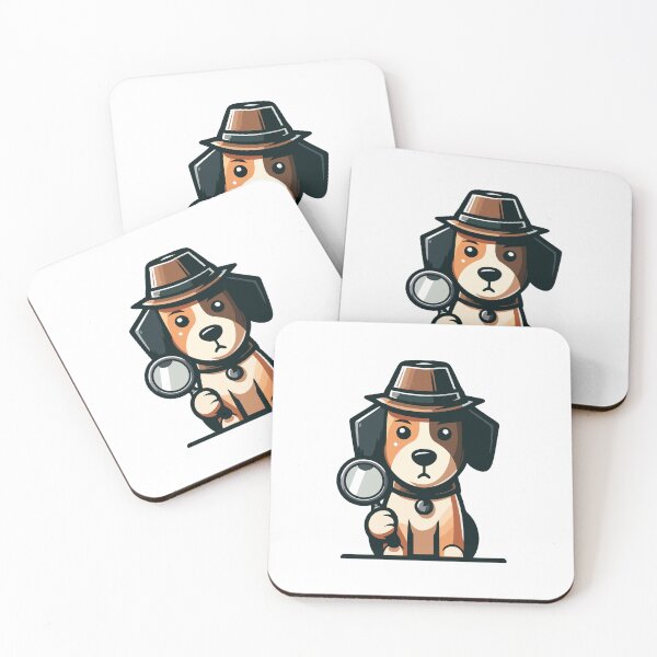 Item preview, Detective Dog with Hat and Magnifying Glass - Fun and Curious Animal designed and sold by Akioos.