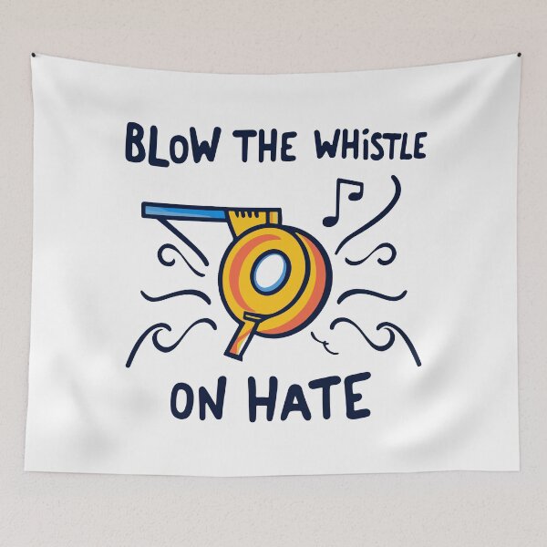 Item preview, Blow the Whistle on Hate - Rugby Advocacy Illustration designed and sold by NiftyWrx.