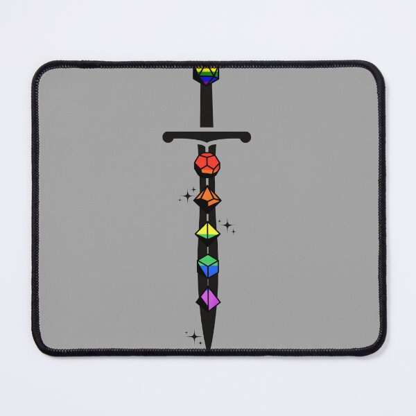 Item preview, Gay Flag Dice Sword designed and sold by Marissa Brown.