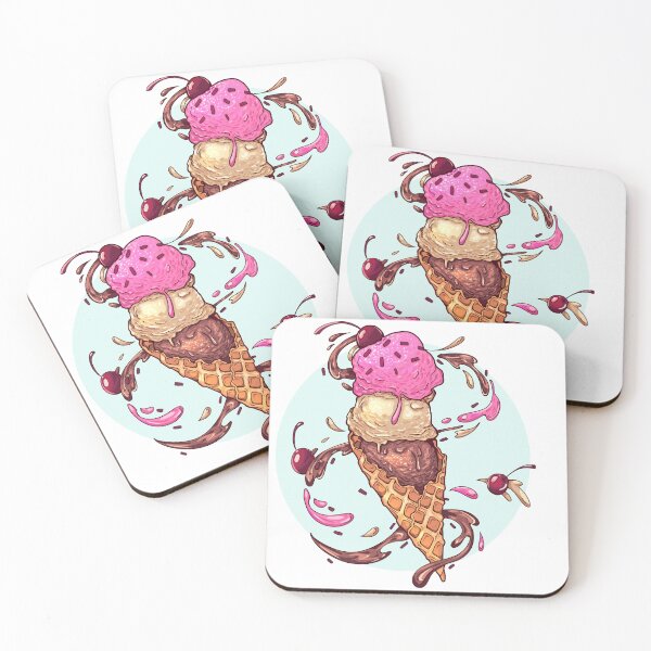 Item preview, Ice cream cone with a cherry on top designed and sold by Miska-art.