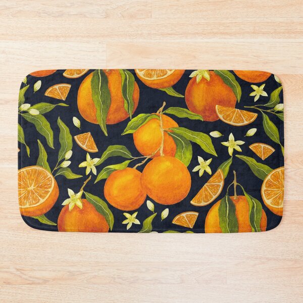 Item preview, Hand painted vintage style botanical watercolor oranges Pattern designed and sold by Jackies-art.