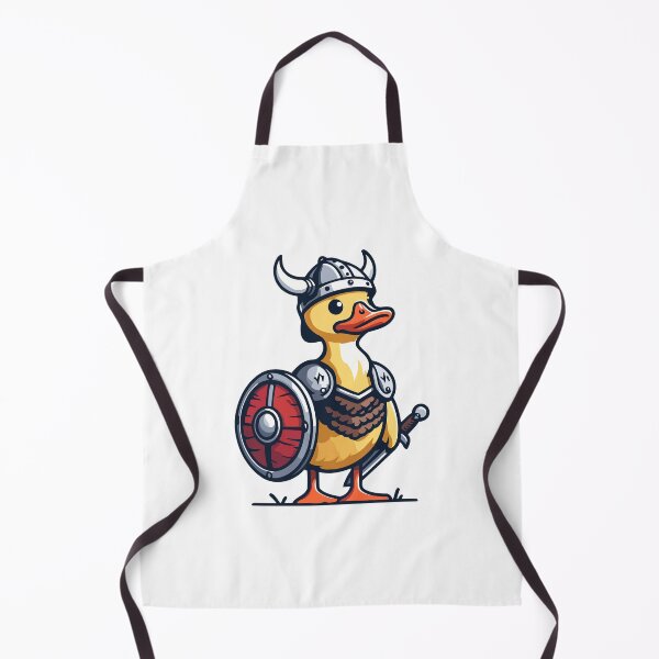 Item preview, Viking Duck with Helmet and Shield - Fun and Brave Animal designed and sold by Akioos.