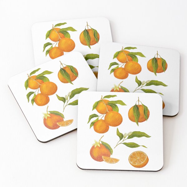 Item preview, Hand painted vintage style botanical watercolor Oranges designed and sold by Jackies-art.