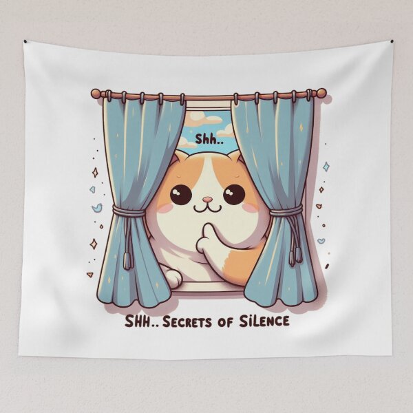 Item preview,  Cat says Shhh... secrets of silence  designed and sold by Coollzone.