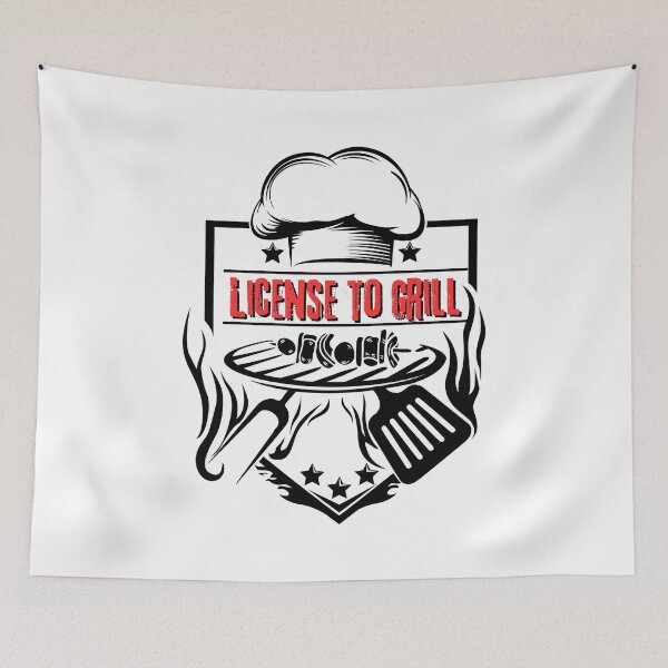 Item preview, License to grill  designed and sold by PurrfectJourney.