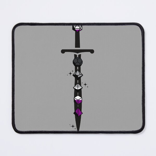 Item preview, Asexual Flag Dice Sword designed and sold by Marissa Brown.