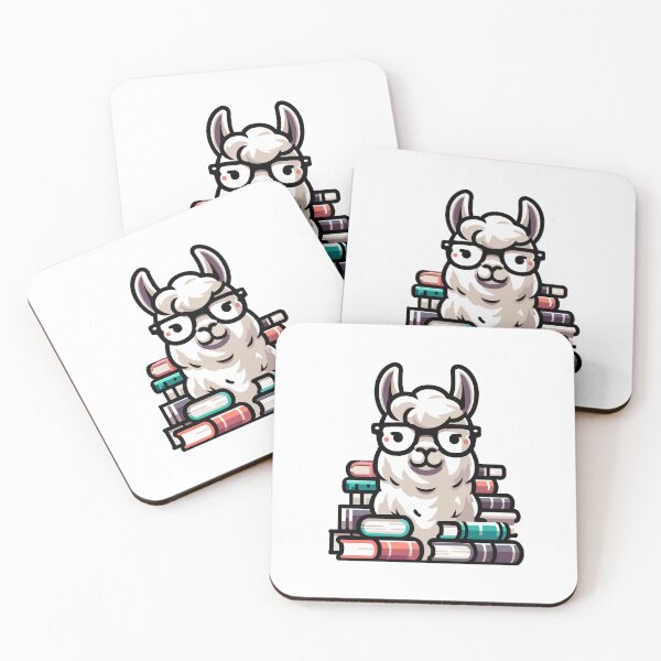 Item preview, Bookworm Llama with Glasses - Fun and Smart Animal designed and sold by Akioos.
