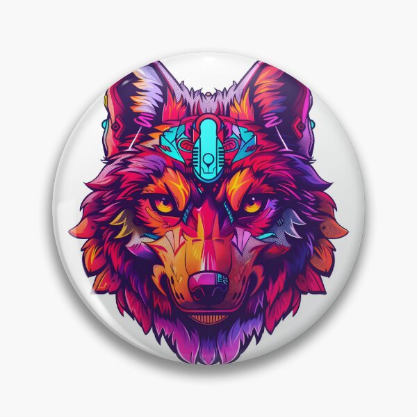Item preview, cyberpunk wolf (ai art) designed and sold by marco2r.