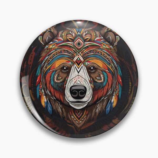Item preview, Indian Tribal Colorful Bear designed and sold by twisted-dot.